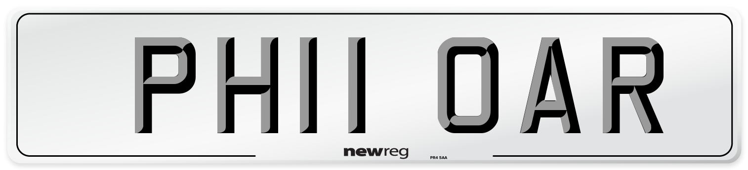 PH11 OAR Number Plate from New Reg
